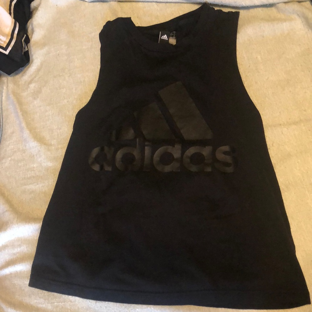 Adidas blackout muscle tank
